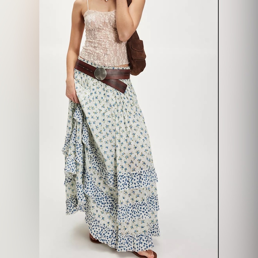 free people Brynn Printed Maxi Skirt